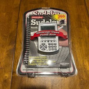 Sudoku Handheld Pocket Electronic Game & Puzzle Book Travel Home 360 Puzzles New